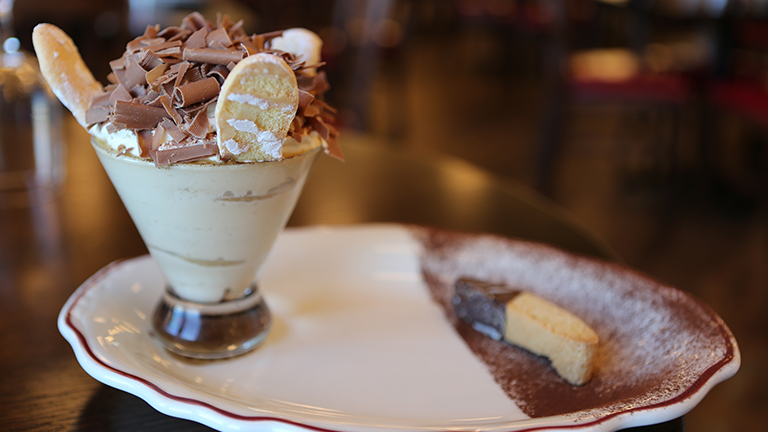a delicious dessert at sortino's