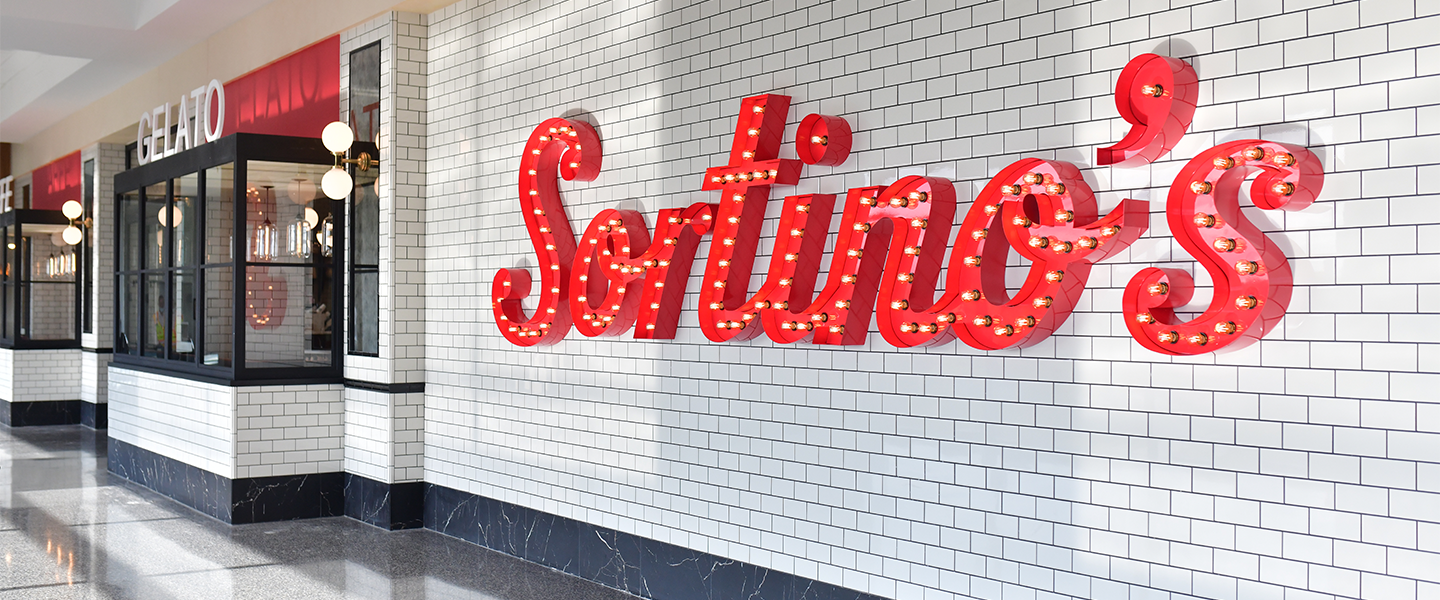 Exterior image of Sortino's Italian Kitchen with Sortino's written on the wall